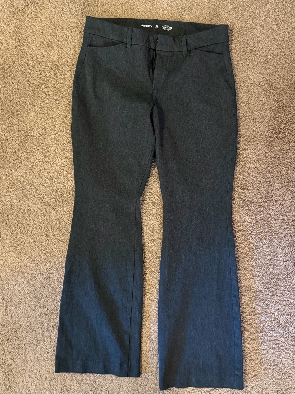 Old Navy Dark Gray Women's Pixie Flare Pants Size 10P